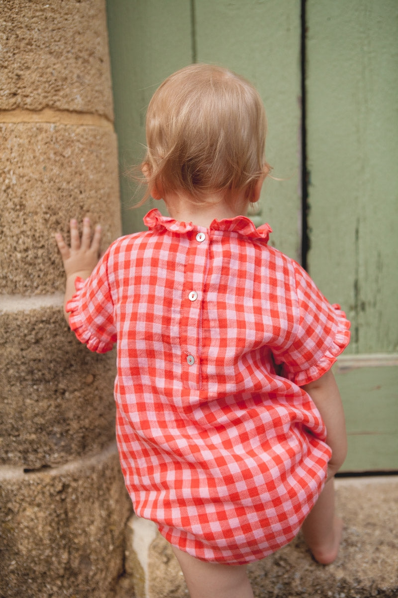 BARBOTEUSE CERISE Vichy Malabar-OUTLET-VICHY MALABAR-marlot-paris