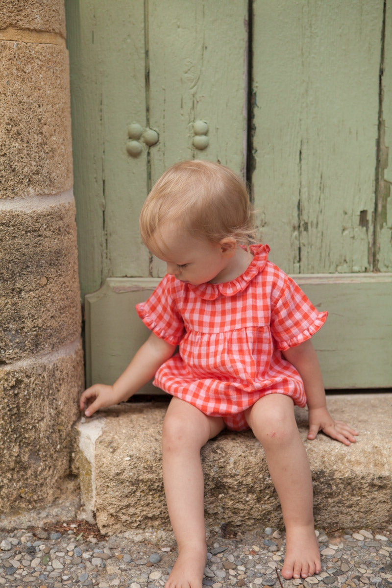 BARBOTEUSE CERISE Vichy Malabar-OUTLET-VICHY MALABAR-marlot-paris