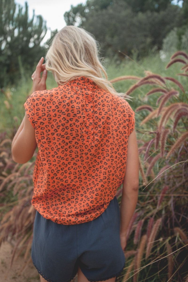 BLOUSE COSIMA léopard orange-OUTLET-LEOPARD ORANGE-marlot-paris