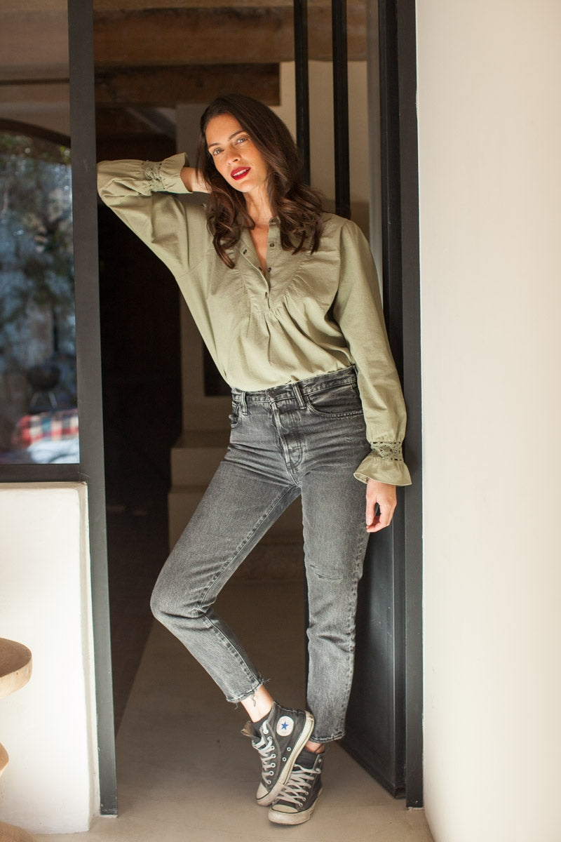 BLOUSE HILMA kaki-OUTLET-kaki-marlot-paris