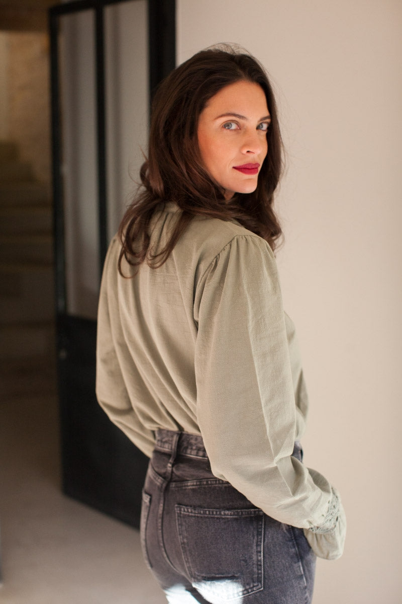 BLOUSE HILMA kaki-OUTLET-kaki-marlot-paris