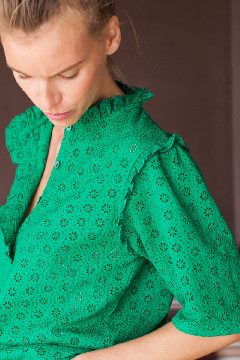 Blouse Agatha émeraude-OUTLET-vert émeraude-marlot-paris