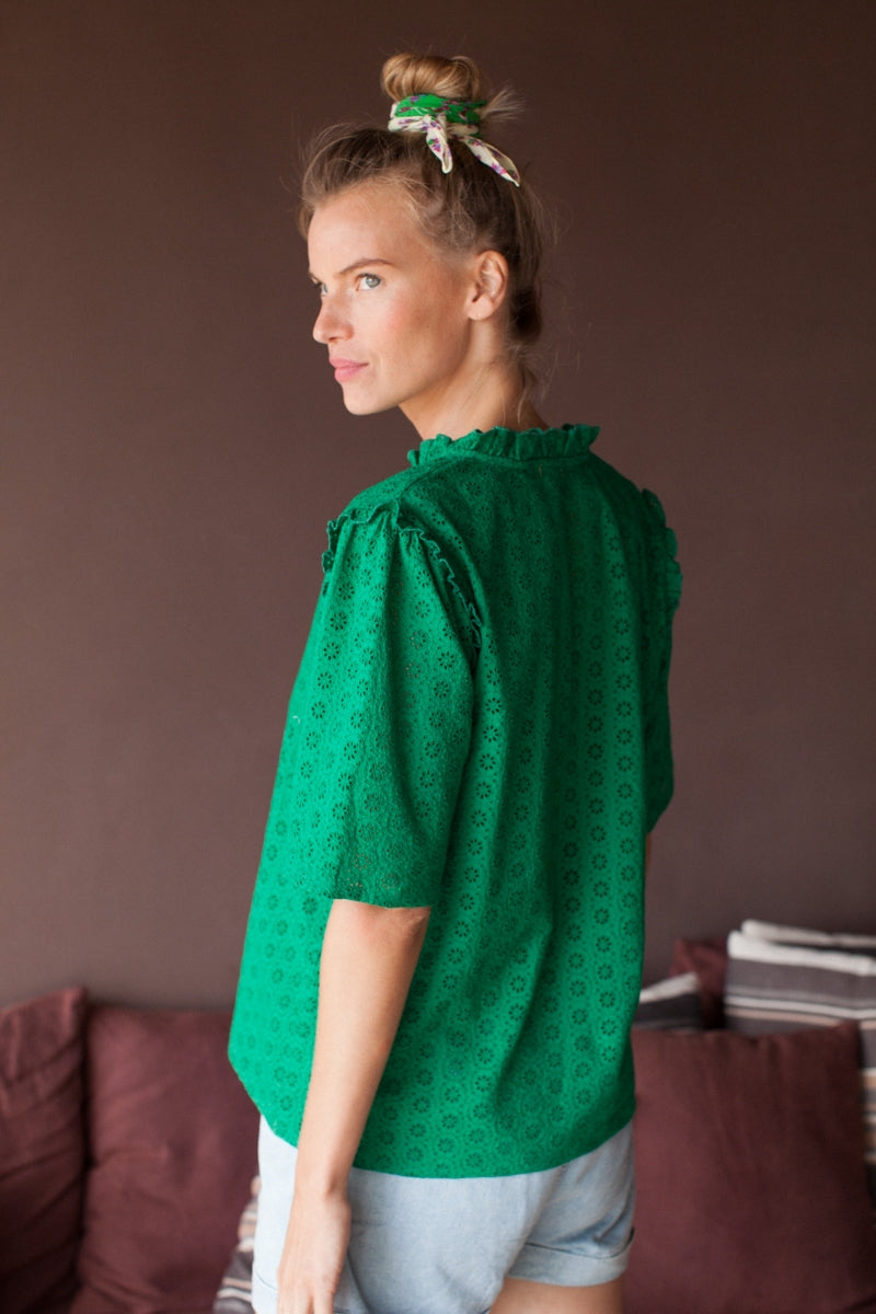 Blouse Agatha émeraude-OUTLET-vert émeraude-marlot-paris
