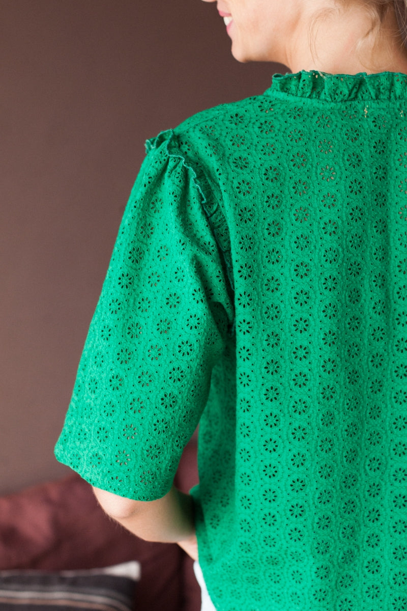 Blouse Agatha émeraude-OUTLET-vert émeraude-marlot-paris