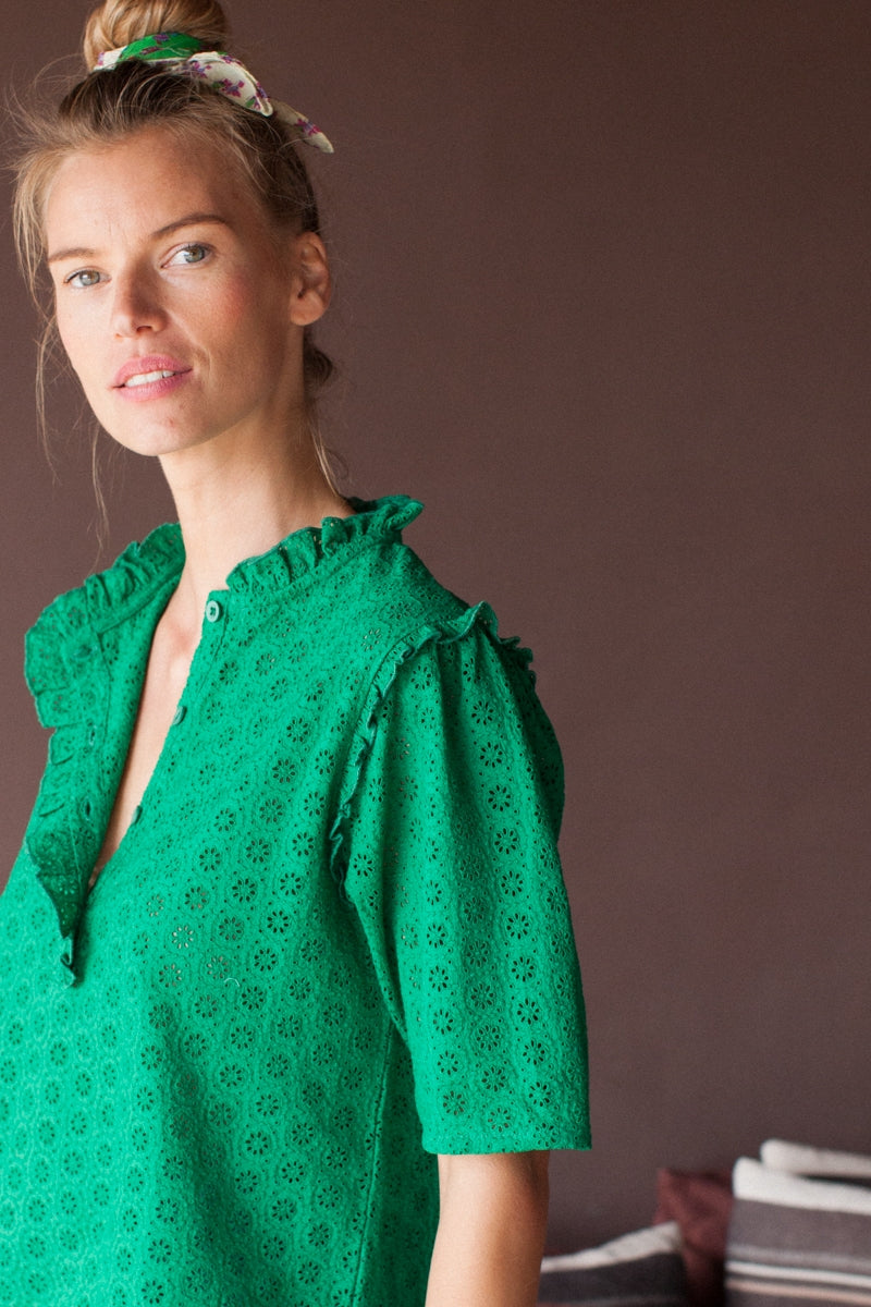 Blouse Agatha émeraude-OUTLET-vert émeraude-marlot-paris
