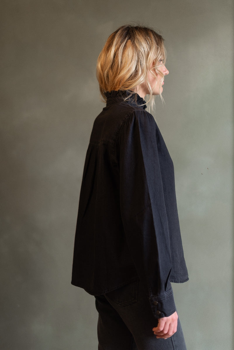 Blouse Inès denim noir-FEMME-noir-marlot-paris