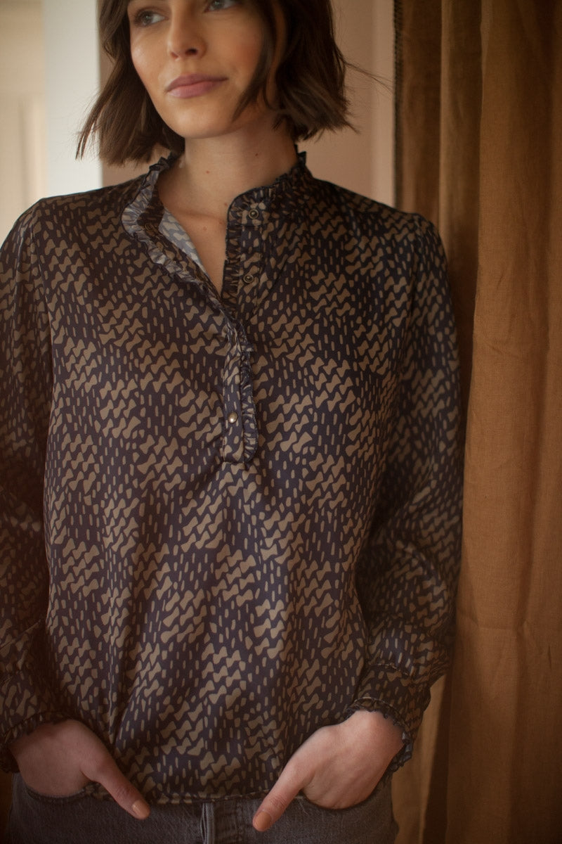 Blouse Isaure noir bronze-OUTLET-noir bronze-marlot-paris