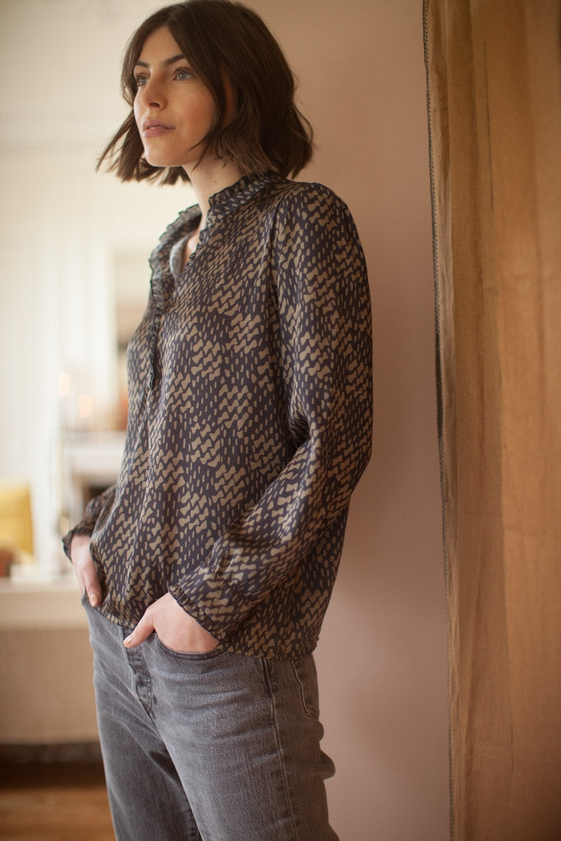 Blouse Isaure noir bronze-OUTLET-noir bronze-marlot-paris