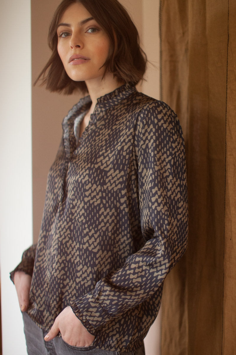 Blouse Isaure noir bronze-OUTLET-noir bronze-marlot-paris