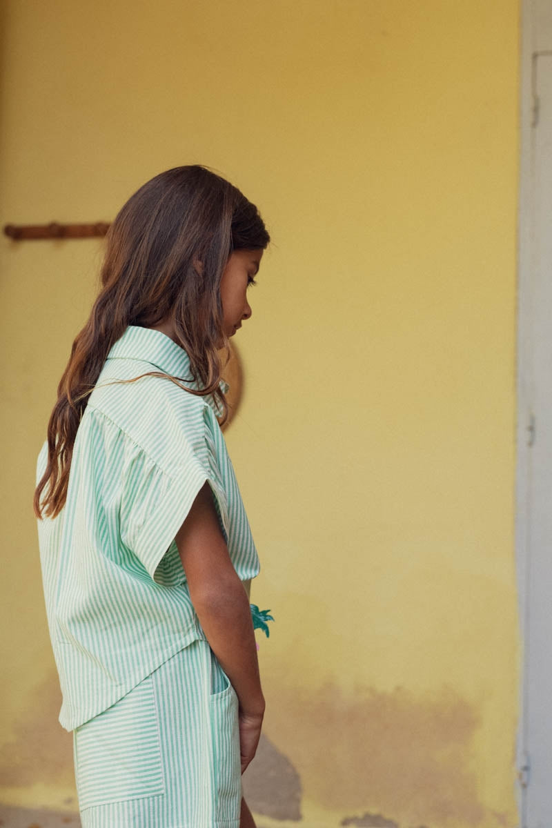 Blouse Ninon rayé vert-NOUVEAUTÉS-rayé vert-marlot-paris