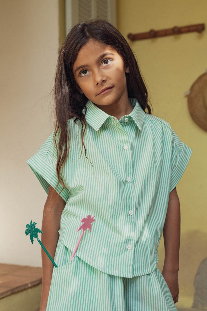Blouse Ninon rayé vert-NOUVEAUTÉS-rayé vert-marlot-paris