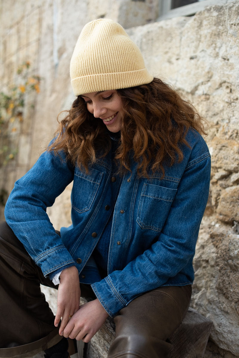 Bonnet Mila jaune-FEMME-jaune pastel-marlot-paris