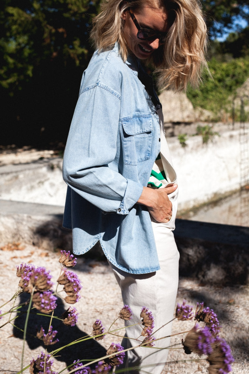 CHEMISE SACHA denim-OUTLET-bleach denim-marlot-paris