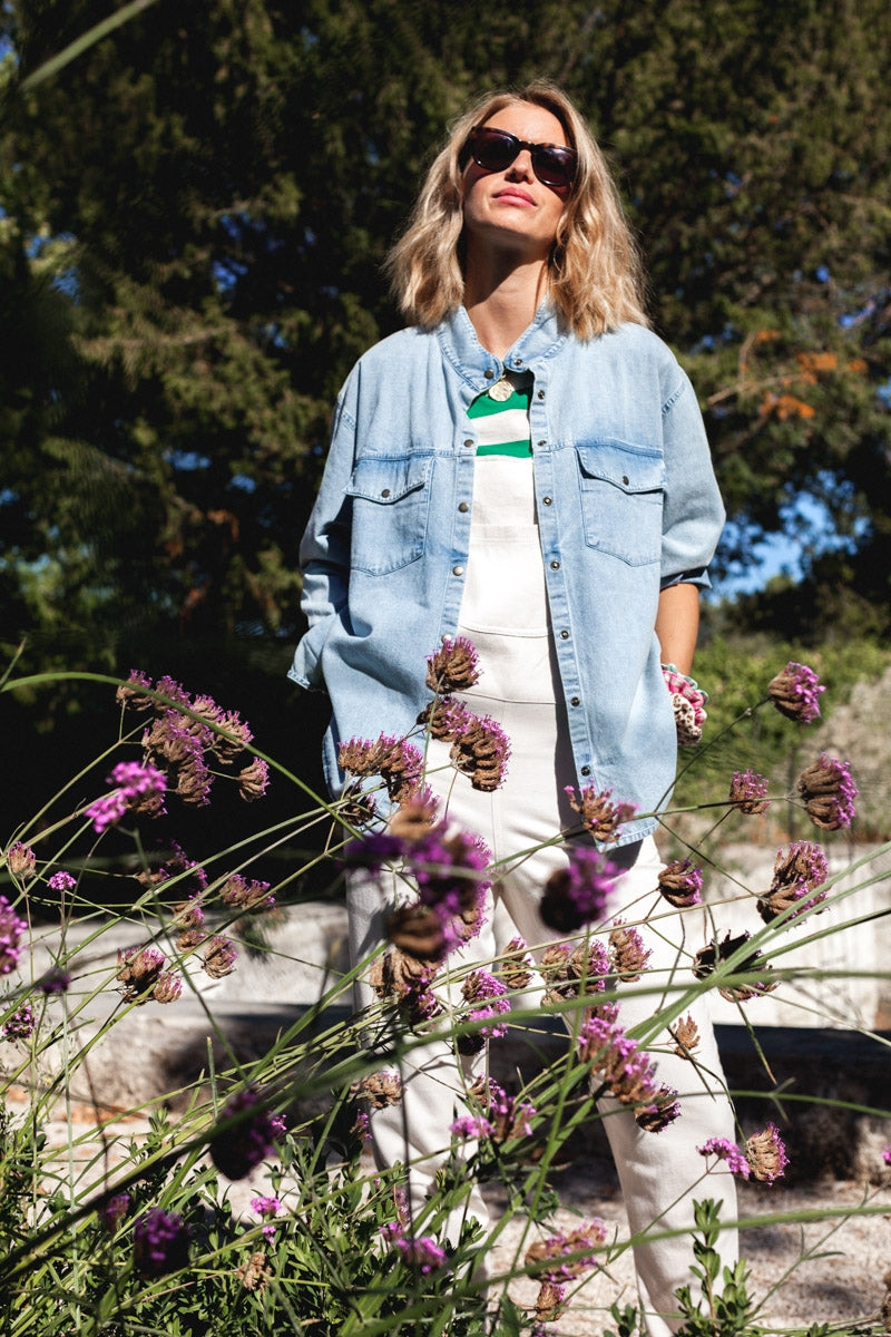CHEMISE SACHA denim-OUTLET-bleach denim-marlot-paris