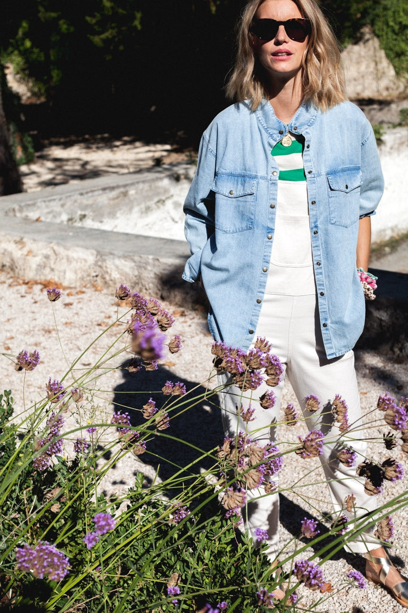 CHEMISE SACHA denim-OUTLET-bleach denim-marlot-paris