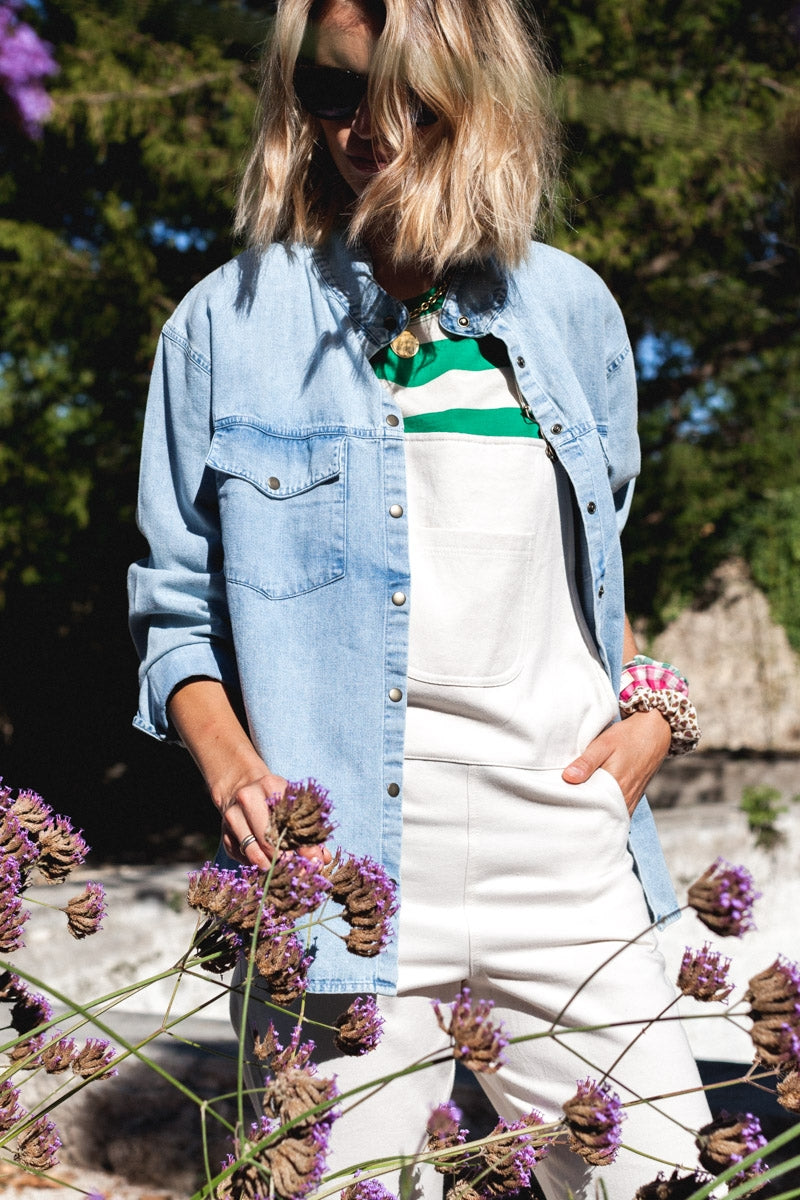 CHEMISE SACHA denim-OUTLET-bleach denim-marlot-paris