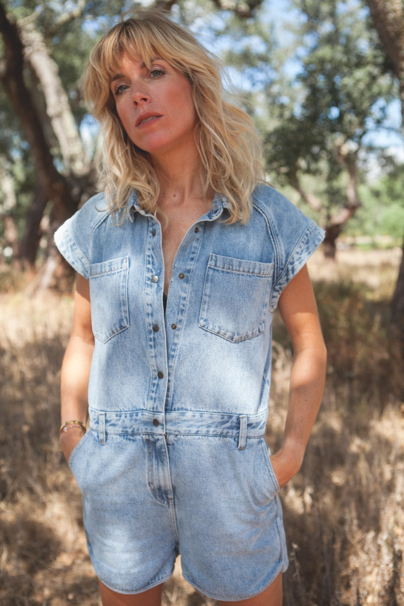 COMBINAISON TINA bleach-COLLAB-bleached denim-marlot-paris