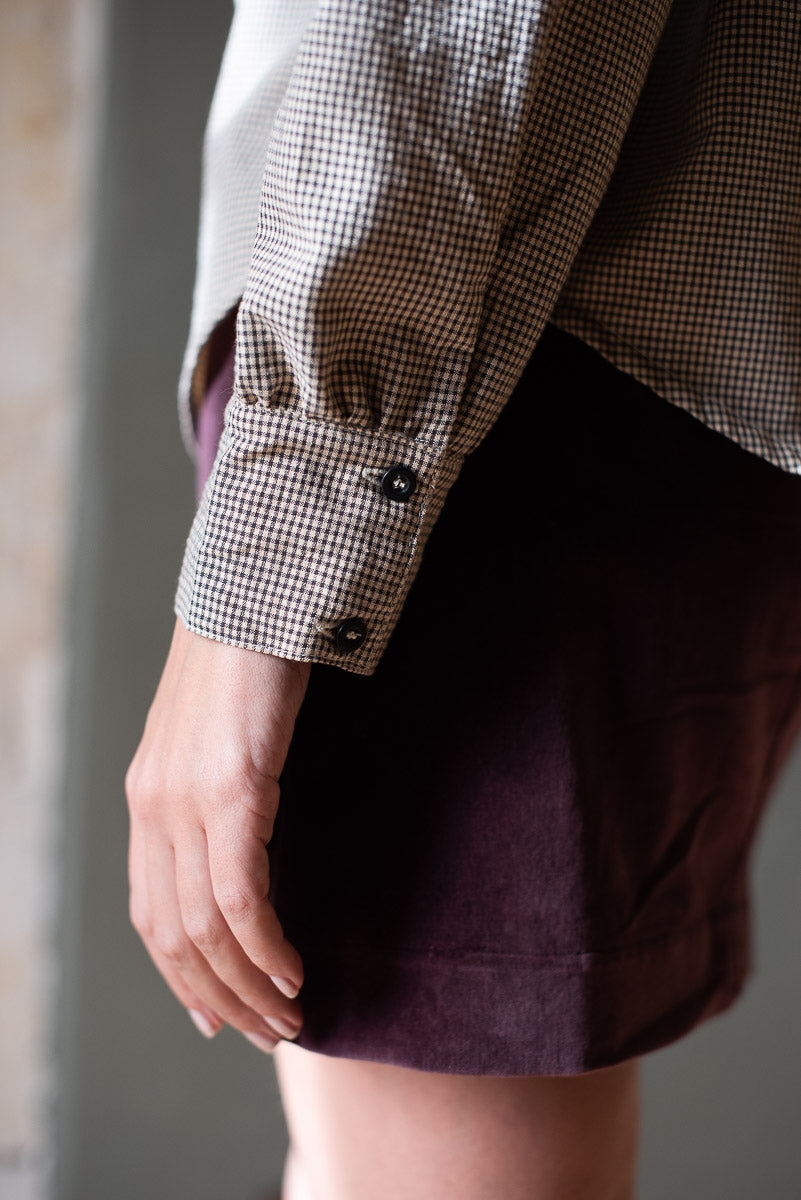 Chemise Argentine vichy-FEMME-mini vichy noir-marlot-paris