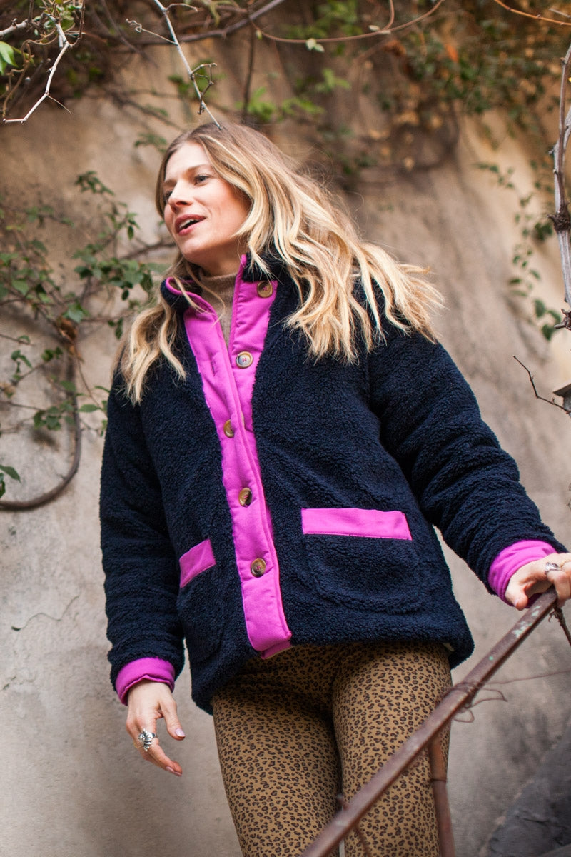 MANTEAU ELSA navy-ARCHIVES-bleu navy-marlot-paris