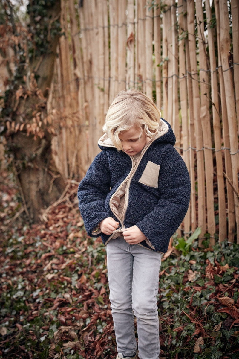 Manteau Babou moumoute Navy-ARCHIVES-bleu navy-marlot-paris