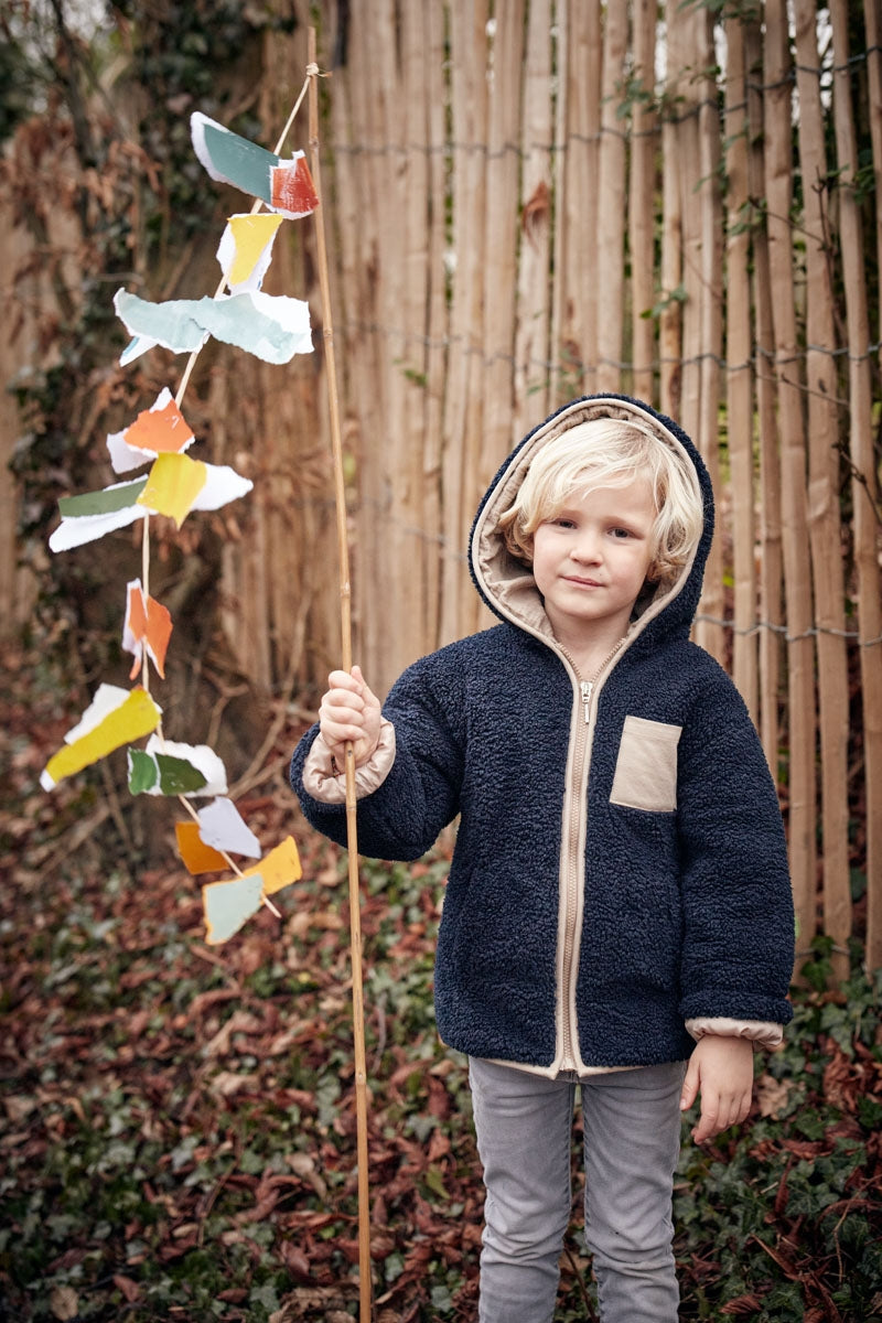 Manteau Babou moumoute Navy-ARCHIVES-bleu navy-marlot-paris