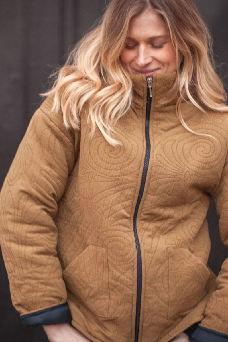 Manteau Philippa matelassé bronze-OUTLET-bronze-marlot-paris