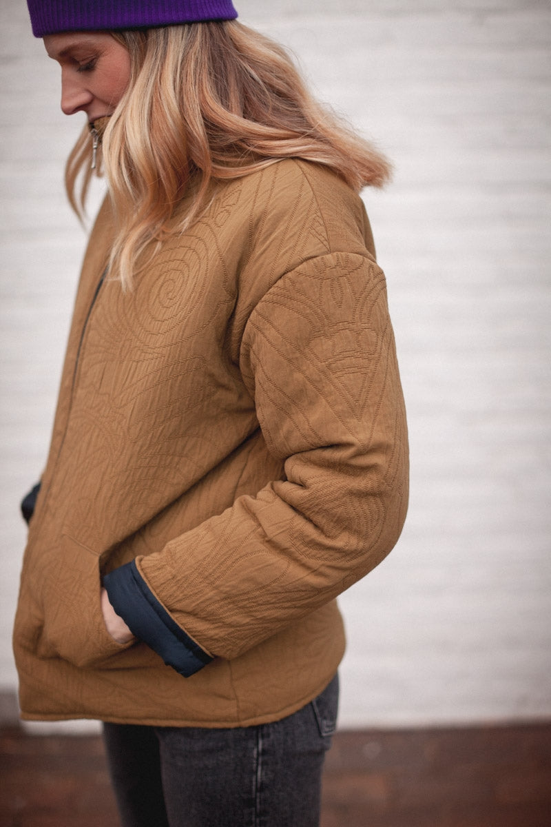 Manteau Philippa matelassé bronze-OUTLET-bronze-marlot-paris