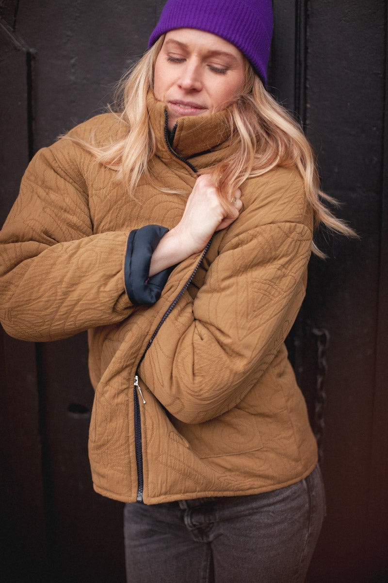 Manteau Philippa matelassé bronze-OUTLET-bronze-marlot-paris