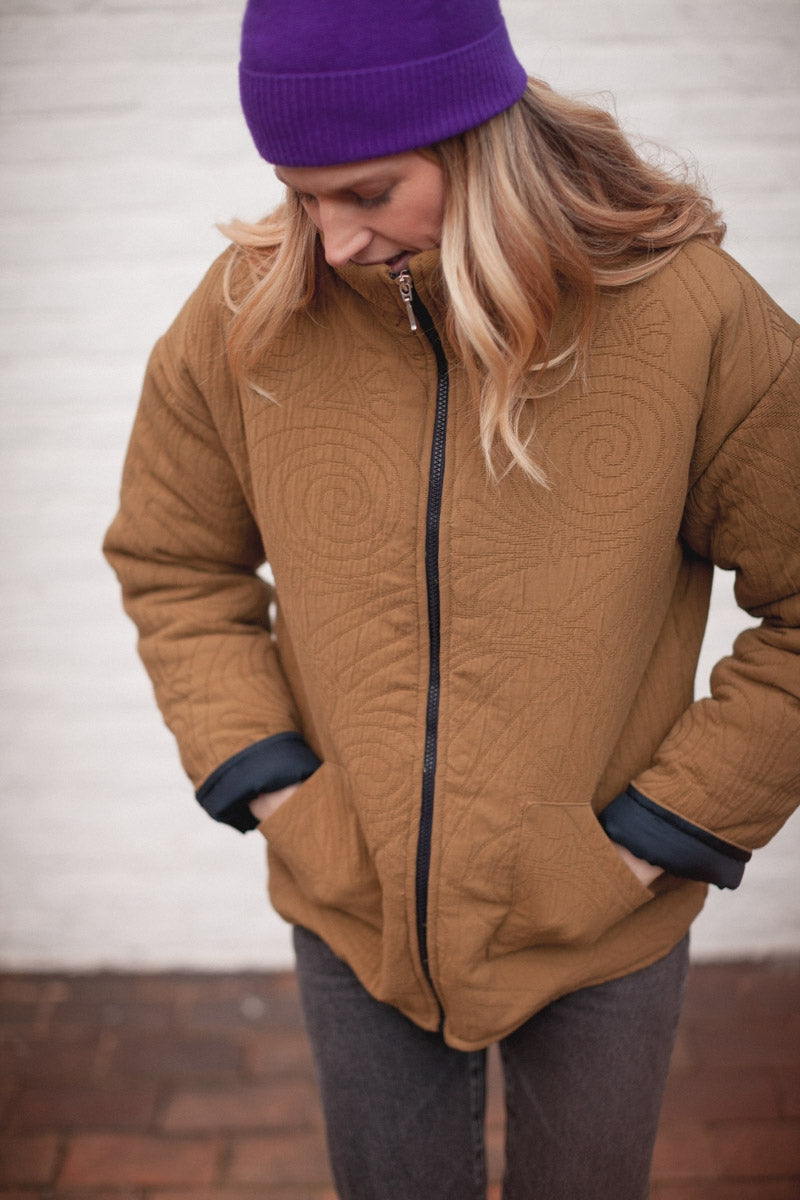 Manteau Philippa matelassé bronze-OUTLET-bronze-marlot-paris