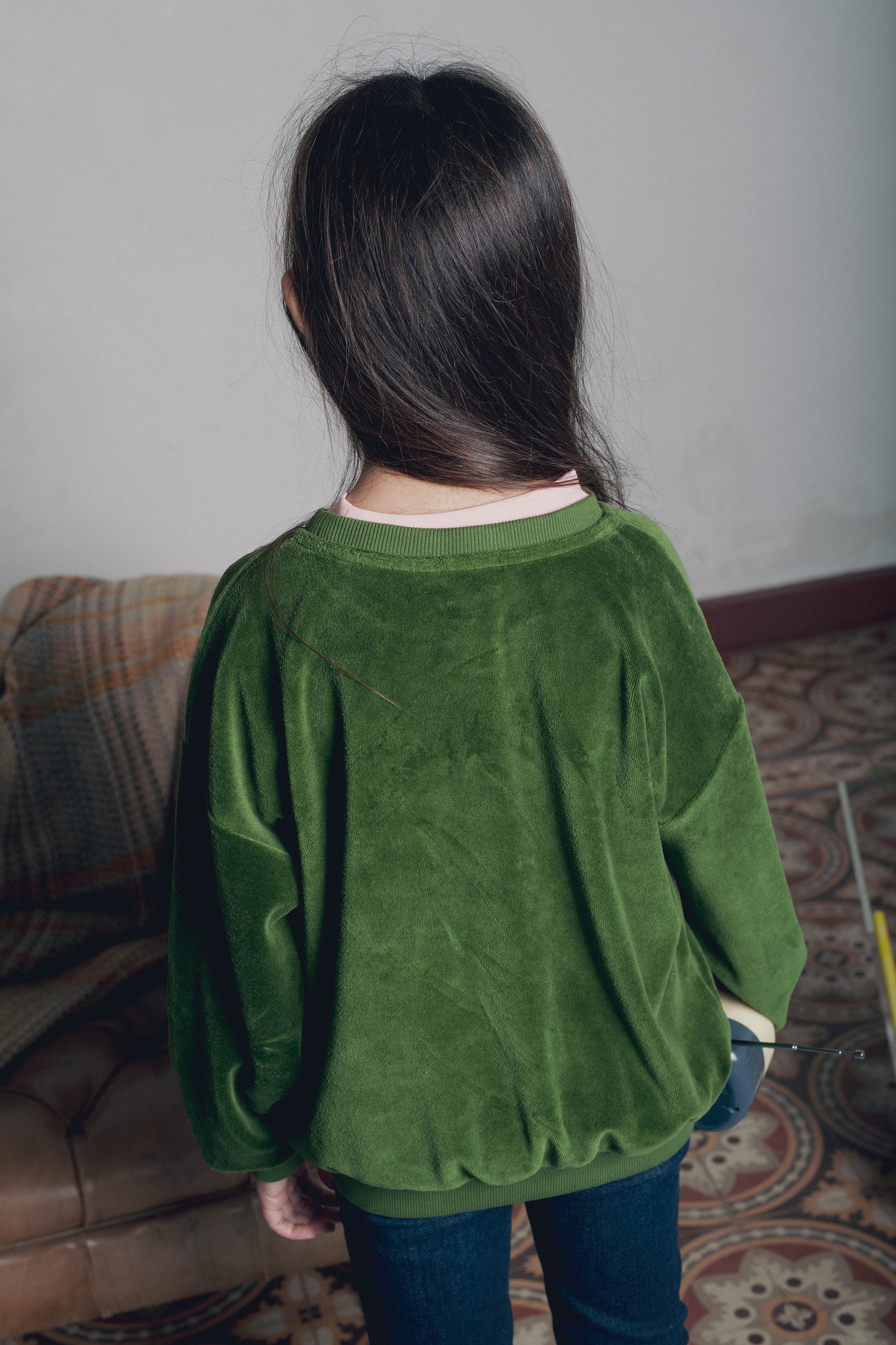 Maxime olive girls' sweatshirt