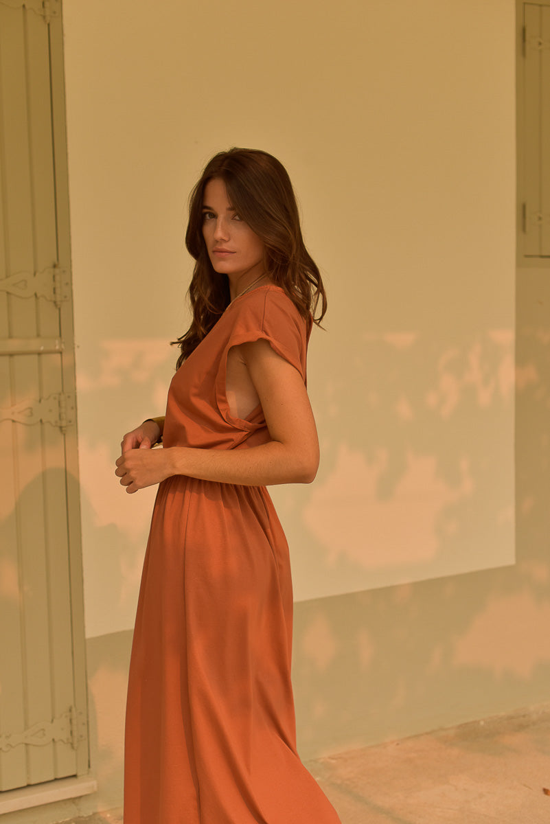 Robe Alix brique-Femme-brique-marlot-paris