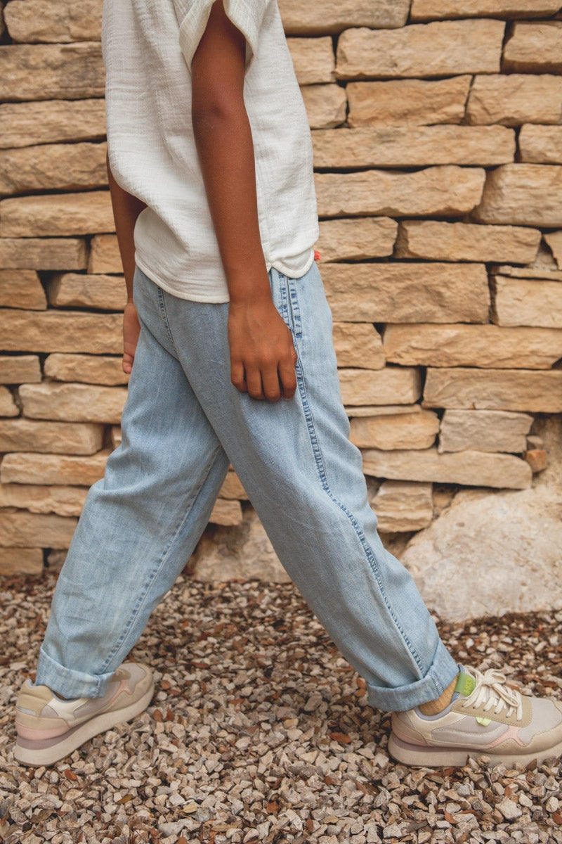 Pantalon Maxou denim bleach-OUTLET-bleach denim-marlot-paris