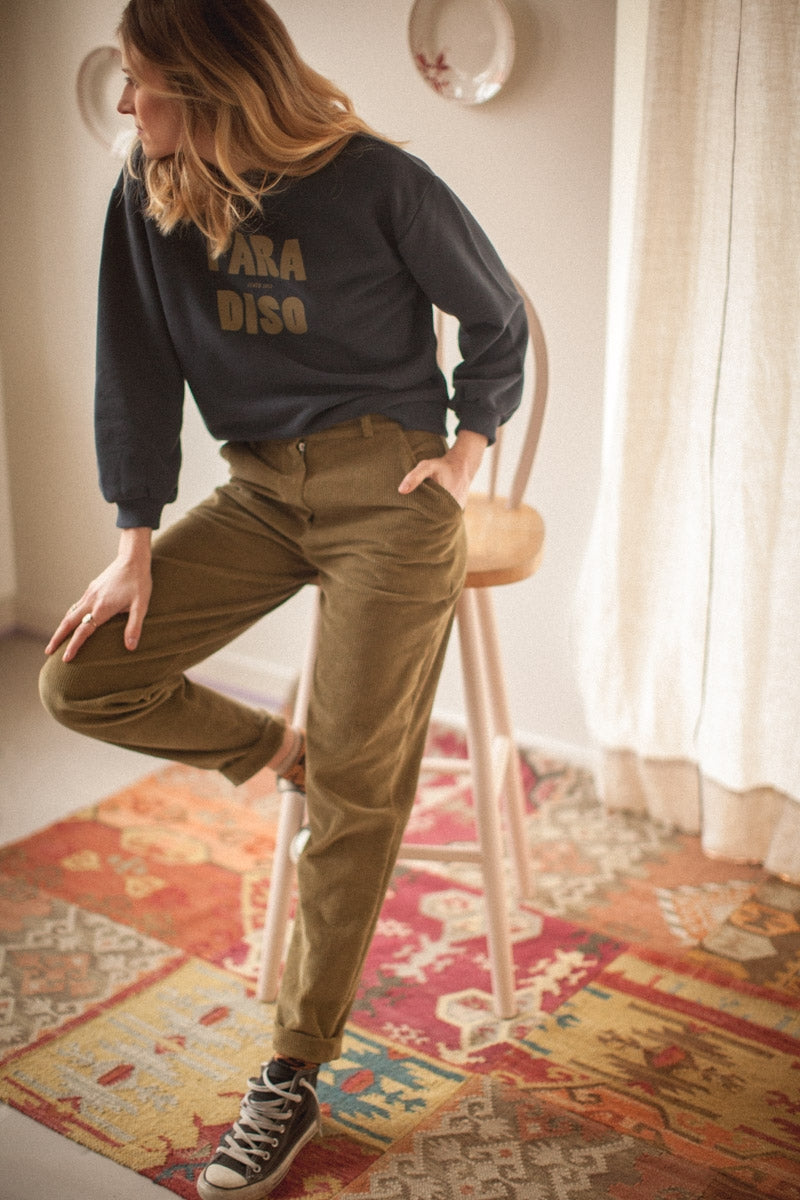 Pantalon femme Aimé velours côtelé wasabi-OUTLET-wasabi-marlot-paris