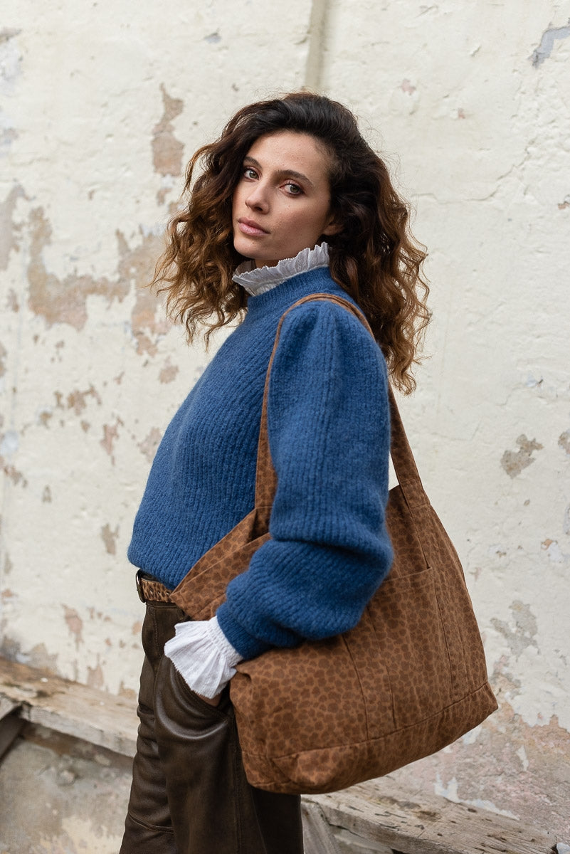 Pull Honorine Denim-FEMME-Denim blue black-marlot-paris