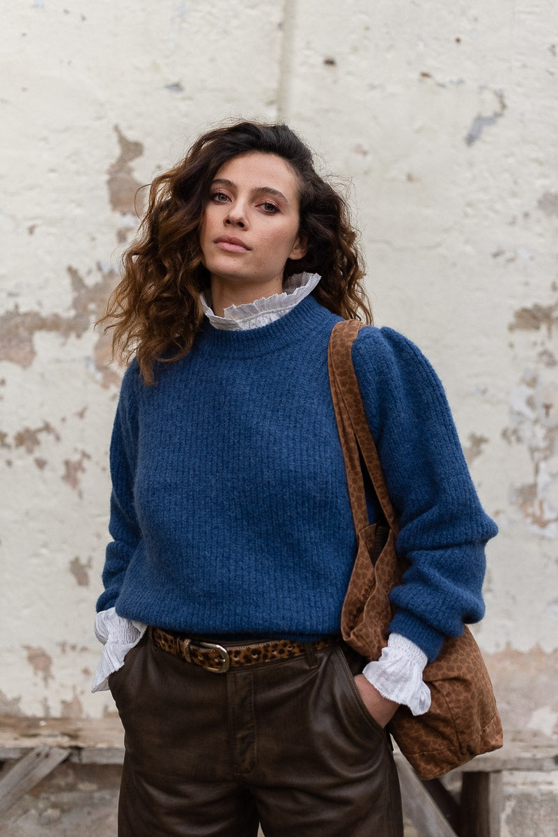 Pull Honorine Denim-FEMME-Denim blue black-marlot-paris