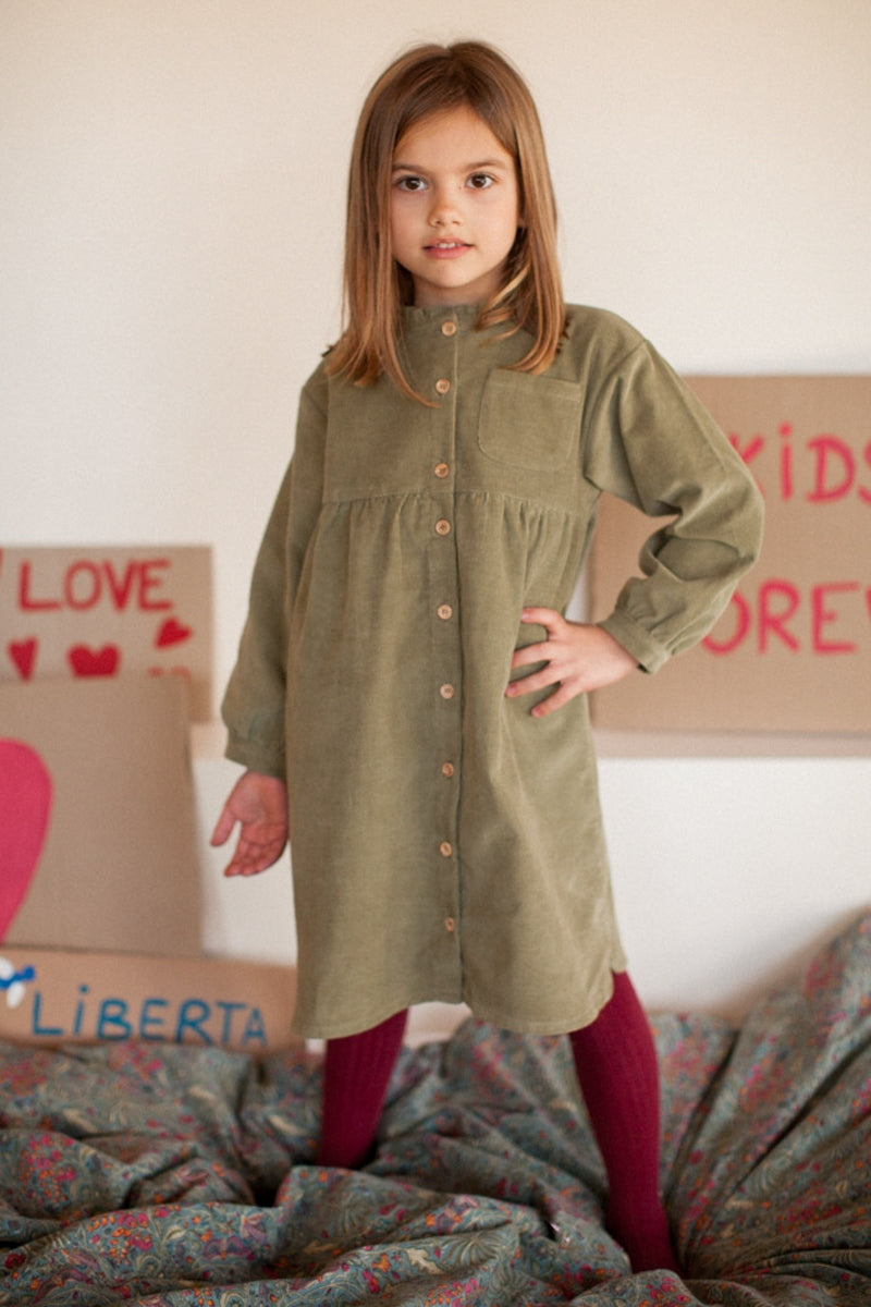 ROBE ROMANE kaki-ARCHIVES-kaki-marlot-paris