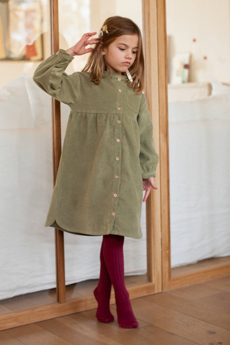 ROBE ROMANE kaki-ARCHIVES-kaki-marlot-paris