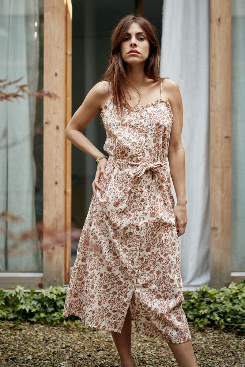 Robe Priya sarika vanille-OUTLET-vanille-marlot-paris