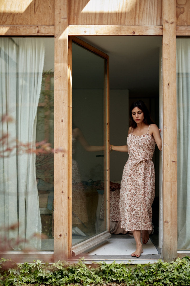 Robe Priya sarika vanille-OUTLET-vanille-marlot-paris