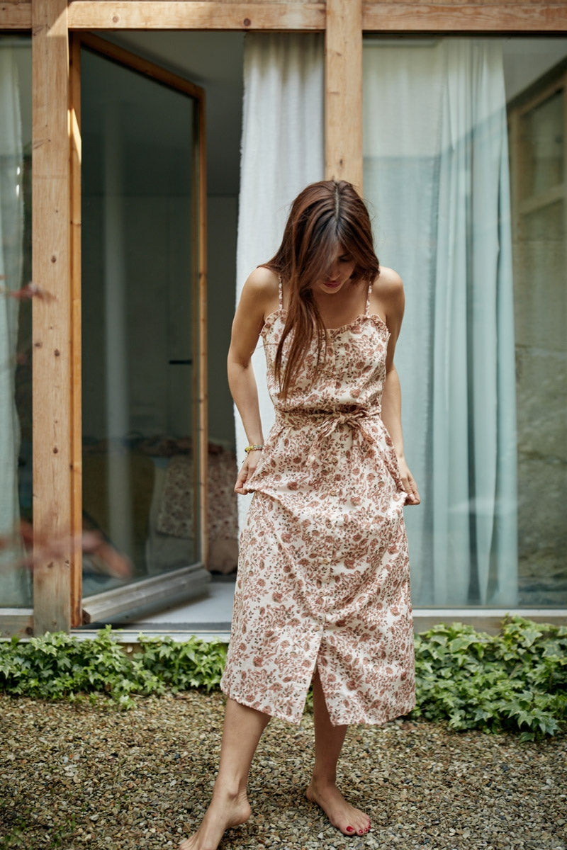 Robe Priya sarika vanille-OUTLET-vanille-marlot-paris