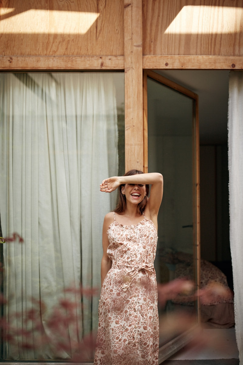 Robe Priya sarika vanille-OUTLET-vanille-marlot-paris