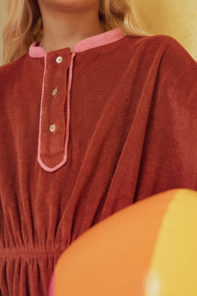 Robe Thelma terracotta-fille-terracotta-marlot-paris