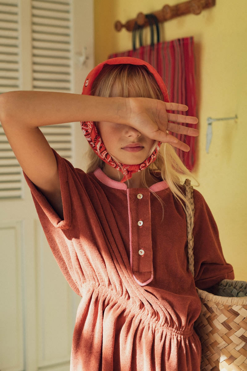 Robe Thelma terracotta-fille-terracotta-marlot-paris