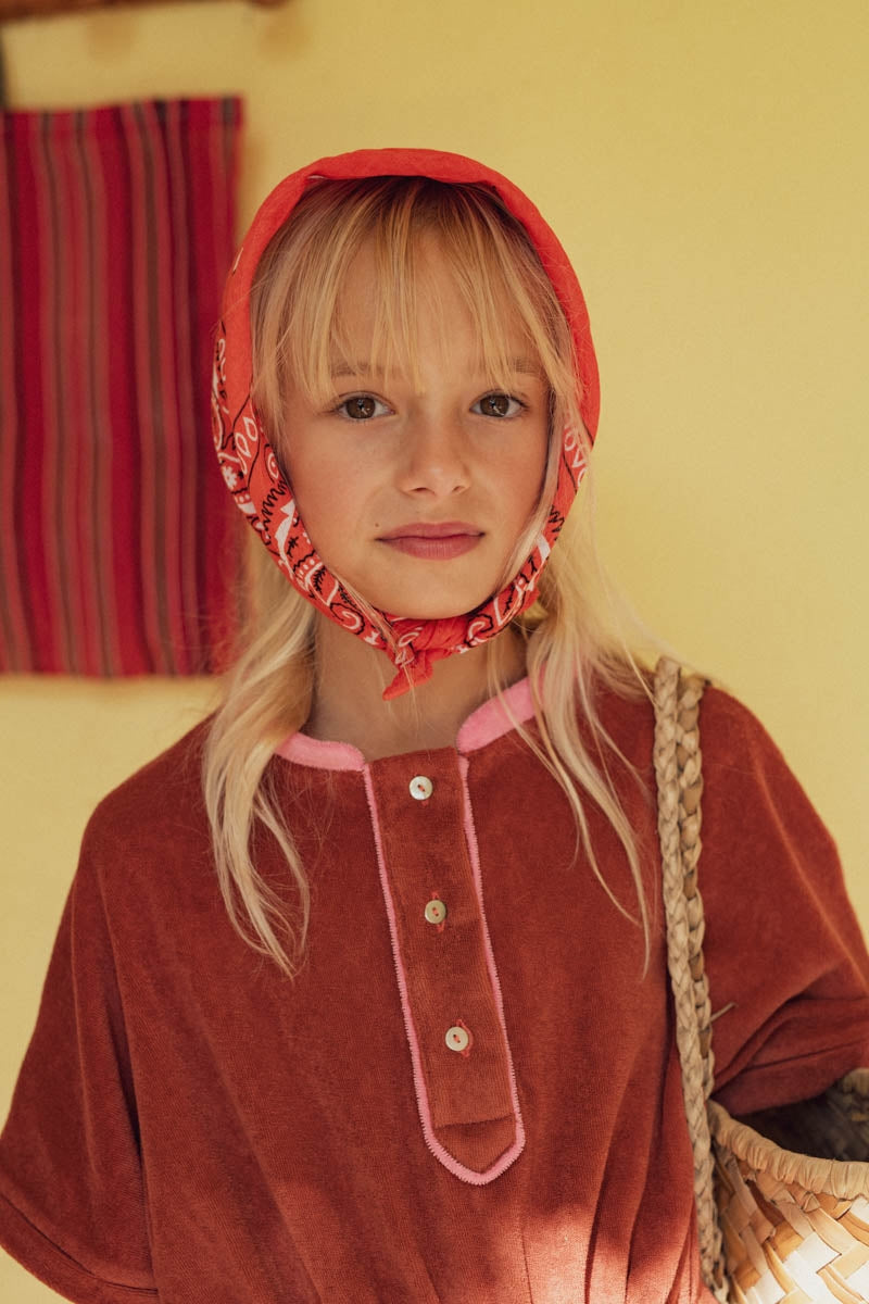 Robe Thelma terracotta-fille-terracotta-marlot-paris