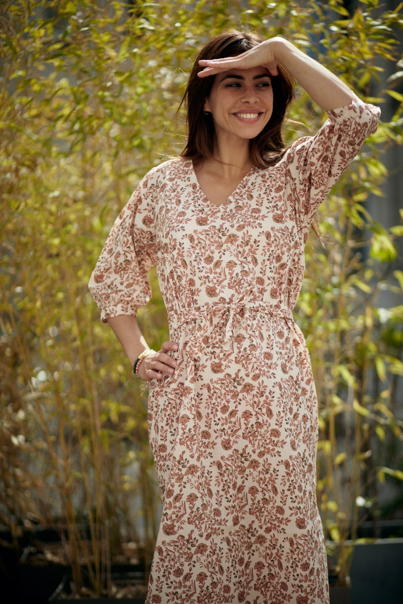 Robe Tilda sarika vanille-OUTLET-vanille-marlot-paris