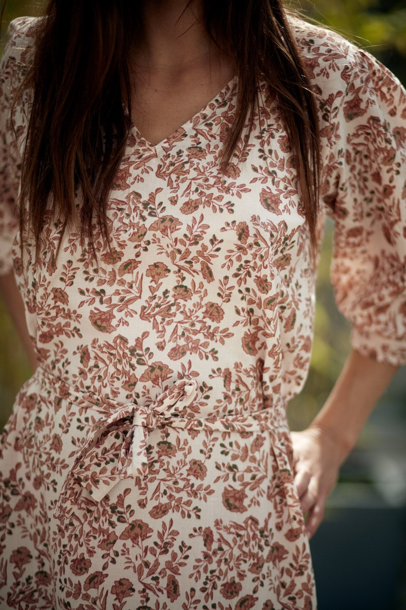 Robe Tilda sarika vanille-OUTLET-vanille-marlot-paris