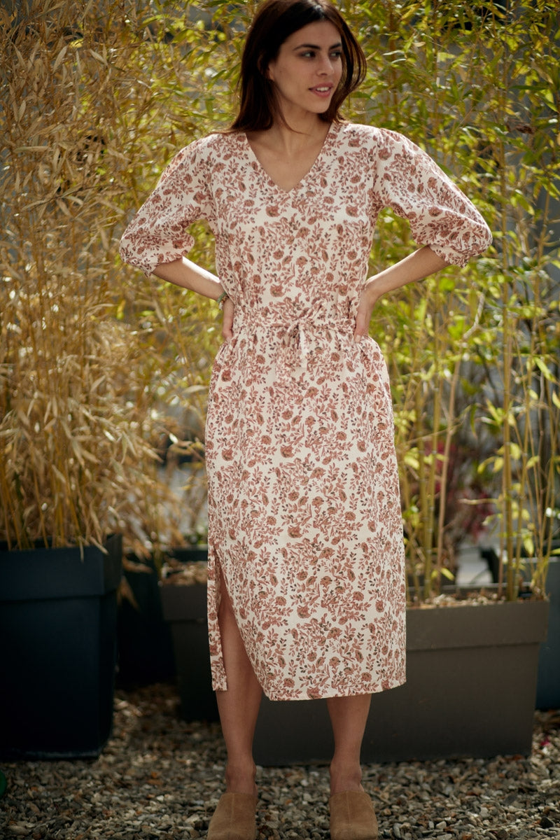 Robe Tilda sarika vanille-OUTLET-vanille-marlot-paris