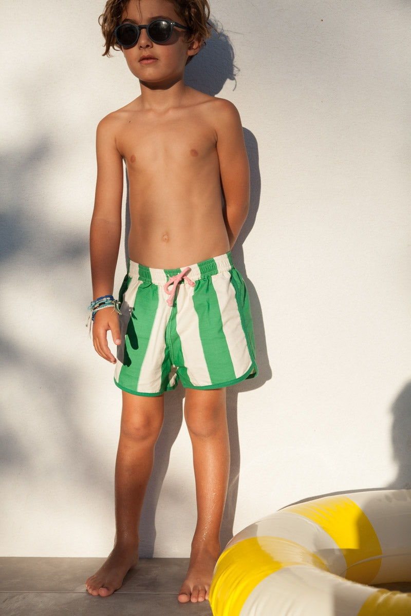 SHORT DE BAIN IBIZA rayé émeraude-OUTLET-rayé émeraude-marlot-paris