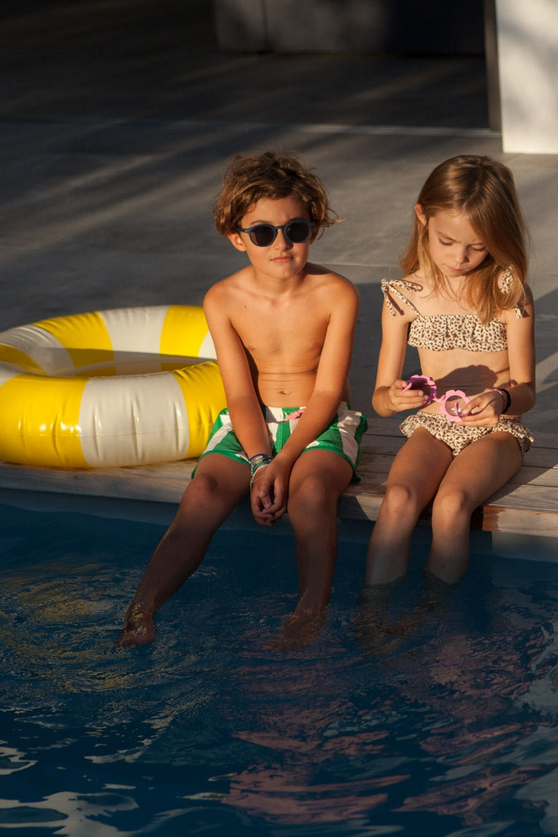 SHORT DE BAIN IBIZA rayé émeraude-OUTLET-rayé émeraude-marlot-paris