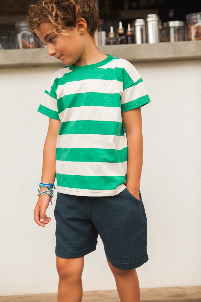 SHORT ERNEST indigo-OUTLET-bleu pacifique-marlot-paris